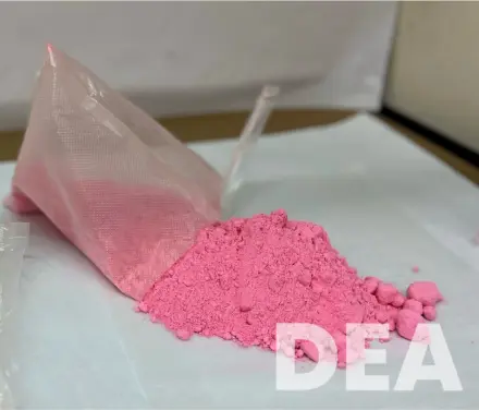 DEA imagery illustrating a lethal dose of fentanyl